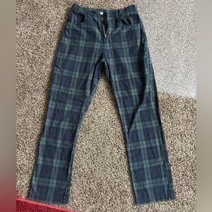 Plaid Green and Blue Pants